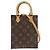 Bolso Louis Vuitton Petite Sac Plat Monogram Castaño