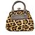 Céline Bolso Celine con estampado de leopardo Castaño