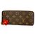 Louis Vuitton Monogram Portefeuille Clemence Long Wallet Rot