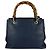 Bamboo Borsa a mano Gucci in pelle blu navy - vista 3