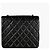 Borsa a tracolla Chanel in pelle d'agnello Nero - vista 3