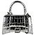Borsa a tracolla Balenciaga Hourglass XS in pelle Argento