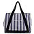 Everyday Borsa Tote Cabas M Balenciaga in tela a righe blu navy