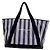 Everyday Borsa Tote Cabas M Balenciaga in tela a righe blu navy - vista 2