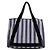 Everyday Borsa Tote Cabas M Balenciaga in tela a righe blu navy - vista 4