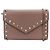 Valentino Garavani Rockstud Envelope Chain Leather Beige