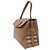 Borsa a mano Burberry in pelle marrone - vista 4