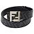 Fendi Wendelbare Ledergürtel für Herren Schwarz