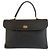 BALLY Vintage gesteppte Handtasche aus schwarzem Leder