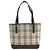 Sac cabas et épaule Burberry Check Pattern Beige Marron foncé - vue 2