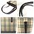 Sac cabas et épaule Burberry Check Pattern Beige Marron foncé - vue 6