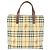 Burberry Nova Check Shadow Tote Bag Braun Beige