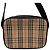 Bolsa de Ombro Burberry em Lona de Algodão e Couro Nova Check com Corrente Preto Bege - vista 2