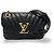 Bolsa Louis Vuitton New Wave Chain Bag NM em couro acolchoado PM Preto