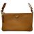 Prada Triangle Plate Soft Grain Leather One-Shoulder Bag Brown - view 3