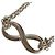 Autre Marque Tiffany Infinity Halskette mit doppeltem Kettenanhänger Silber