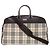 Borsa Boston Burberry Nova Check 2-Way in tela e pelle Beige