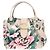 Borsa a mano in pelle floreale Burberry Rosa Beige Verde