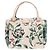 Borsa a mano in pelle floreale Burberry Rosa Beige Verde - vista 2