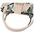 Borsa a mano in pelle floreale Burberry Rosa Beige Verde - vista 6