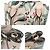 Borsa a mano in pelle floreale Burberry Rosa Beige Verde - vista 8