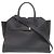 Borsa Valextra Milano Medium Borsa a mano in pelle nera 2-Way Nero