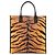 Burberry 2-Way Leder-Tote-Bag mit Tiger-Print Schwarz Orange - Ansicht 2