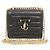 Borsa a tracolla Jimmy Choo Varenne Avenue Quad in pelle nera con catena Nero