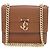 Borsa a tracolla Jimmy Choo Varenne in pelle marrone con catena