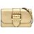 Borsa a tracolla Burberry Buckle in pelle metallizzata oro D'oro Metallico