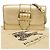 Borsa a tracolla Burberry Buckle in pelle metallizzata oro D'oro Metallico - vista 2