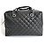 Chanel Borsa Bowling Feather Weight in Pelle Trapuntata Nero - vista 5