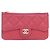 Tarjetero Chanel Timeless Classic Line Roja