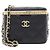 Borsa a tracolla Chanel in pelle d'agnello Nero