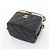 Borsa a tracolla Chanel in pelle d'agnello Nero - vista 3