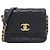 Borsa a tracolla Chanel AS2733 in pelle di agnello nera Nero