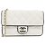 Portafoglio a spalla con catena in pelle bianca Chanel Bianco