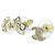 Orecchini a lobo Chanel ABG272 Bianco D'oro - vista 2