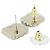 Pendientes de botón Chanel ABE182 Negro Blanco Dorado - vista 3