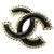 Chanel ABC538 Brosche Schwarz und Gold Golden