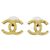 Pendientes de botón Chanel ABC502 Gold Dorado