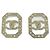 Boucles d'oreilles puces Chanel ABB769 Blanc Doré
