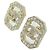 Boucles d'oreilles puces Chanel ABB769 Blanc Doré - vue 2