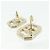 Boucles d'oreilles puces Chanel ABB769 Blanc Doré - vue 3