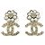 Orecchini a lobo Chanel AB9608 Oro e Bianco D'oro