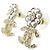 Orecchini a lobo Chanel AB9608 Oro e Bianco D'oro - vista 2