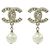 Orecchini a lobo Chanel 86506 Oro e Bianco D'oro