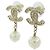 Orecchini a lobo Chanel 86506 Oro e Bianco D'oro - vista 2