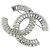 Chanel Kristall-Brosche 63085 Silber
