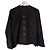 Autre Marque Camicia cotone marrone collo coreano